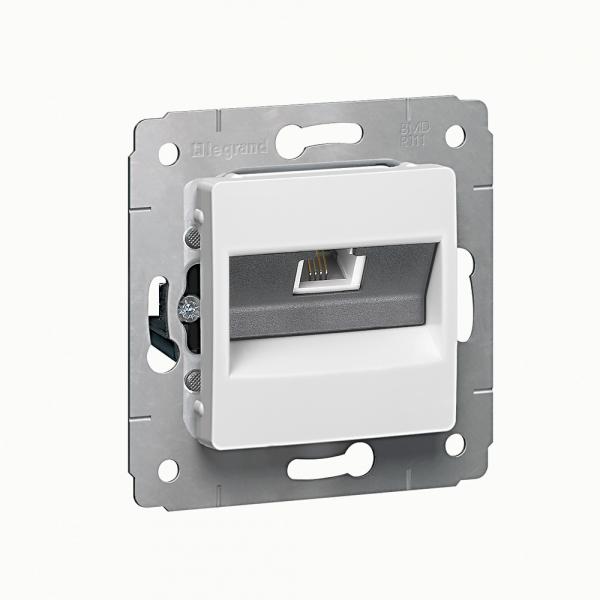 Legrand  Cariva  Белый Розетка RJ11 скрытая установка IP20 /773638