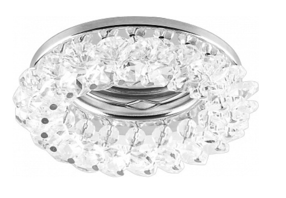 Светильник встраиваемый Feron CD4141 хром прозрачный кристалл (JCDR G5.3)