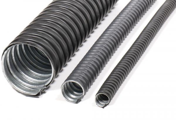 Металлорукав МРПИнг 25 черный в ПВХ-изоляции (50м) (ЗЭТАРУС 42214) (кратно 50)