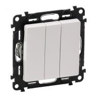 Legrand  Valena  LIFE  Белая Выключатель 3-клавишный 10А 250В винтовые зажимы скрытая установка IP20 / 752403