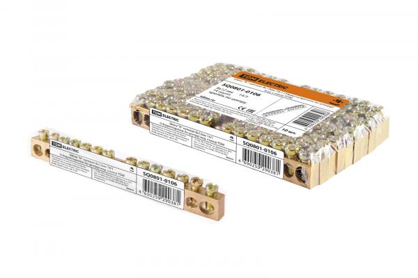 Шина нулевая 8х12 (14/1) (14групп/крепеж по центру) инд. стикер TDM