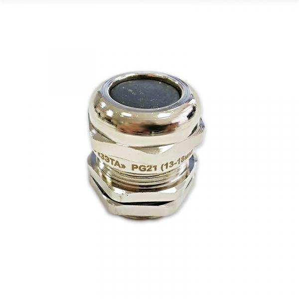 Сальник PG21 латунь УТ1,5 IP68 (d кабеля 13-18 мм) ЗЭТА