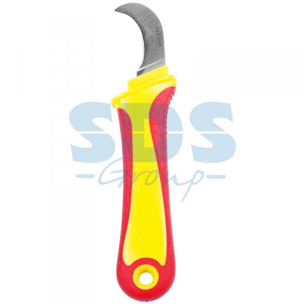 Нож монтажника нержавеющая сталь изогнутое лезвие Rexant 12-4937